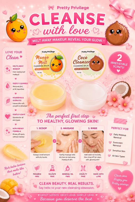 12PCS DISPLAY PRETTY PRIVILEGE CLEANSING BALM PMB2