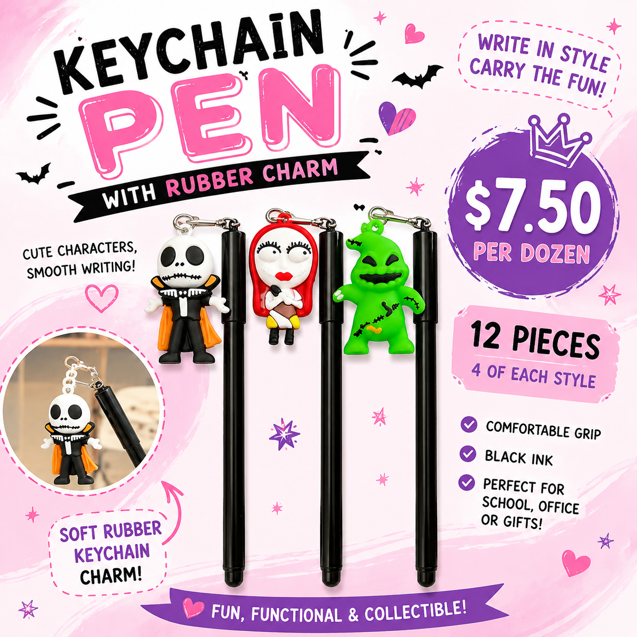 12PCS PACK JACK AND FRIENDS PENS P125