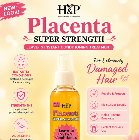 3PCS H N P PLACENTA SUPER STRENGTH PLUS LEAVE-IN INSTANT CONDITIONING TREATMENT 4122