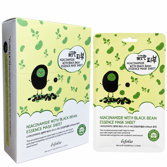 Mascarilla facial Esfolio de niacinamida y frijol negro