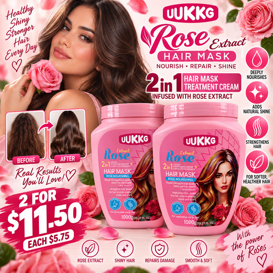 2PCS UUKKG ROSE EXTRACT HAIR TREATMENT CREAM UU4328