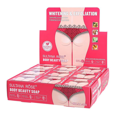 18PCS DISPLAY SULTANA ROSE BODY BEAUTY SOAP SA-303