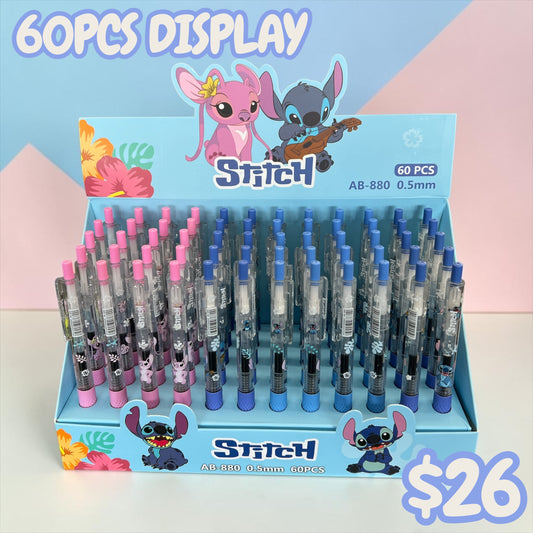 60PCS DISPLAY BLUE GUY & PINK GIRL GEL PENS AB-880
