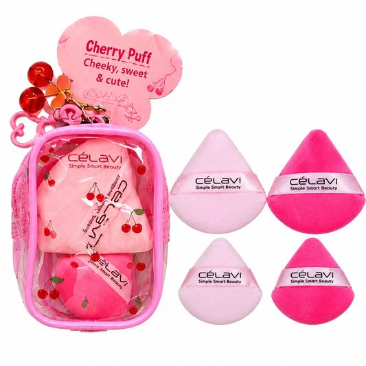 Celavi Esponjas de Maquillaje Cherry con Mini Bolso