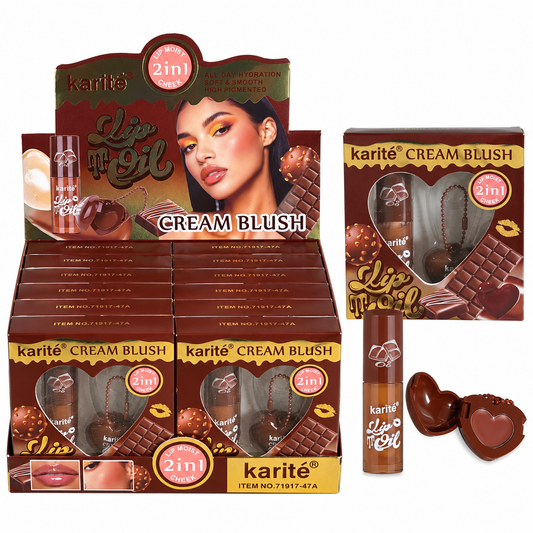 Aceite labial y rubor en crema Karite