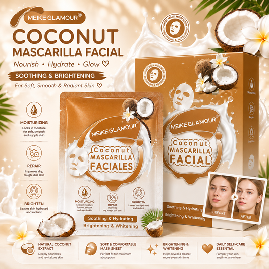 50PC COCONUT FACE MASK SHEETS MK545