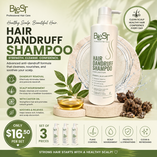 3PCS BLEST HAIR DANDRUFF SHAMPOO HSD-712