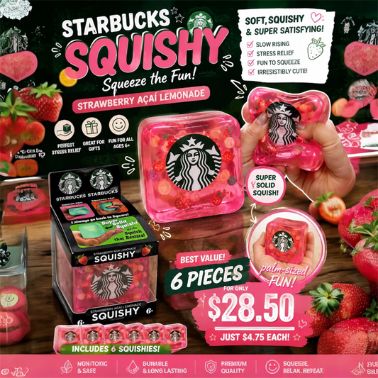 6PCS VIRAL STARBIES  PINK ACI SQUISH