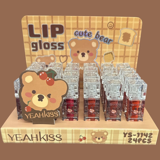 YEAHKISS LIP GLOSS 24 PCS DISPLAY YS-1142