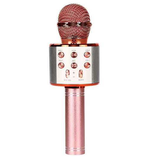 3PCS WIRELESS ROSE GOLD  MICROPHONE HIFI SPEAKER