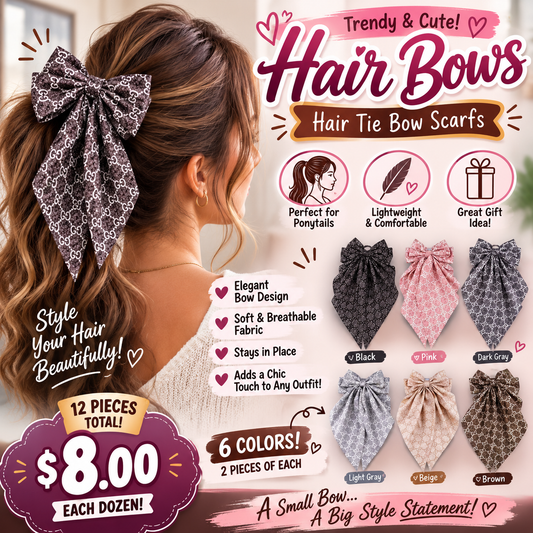 12PCS PACK G & G COQUETTE BOWS YBR-1907