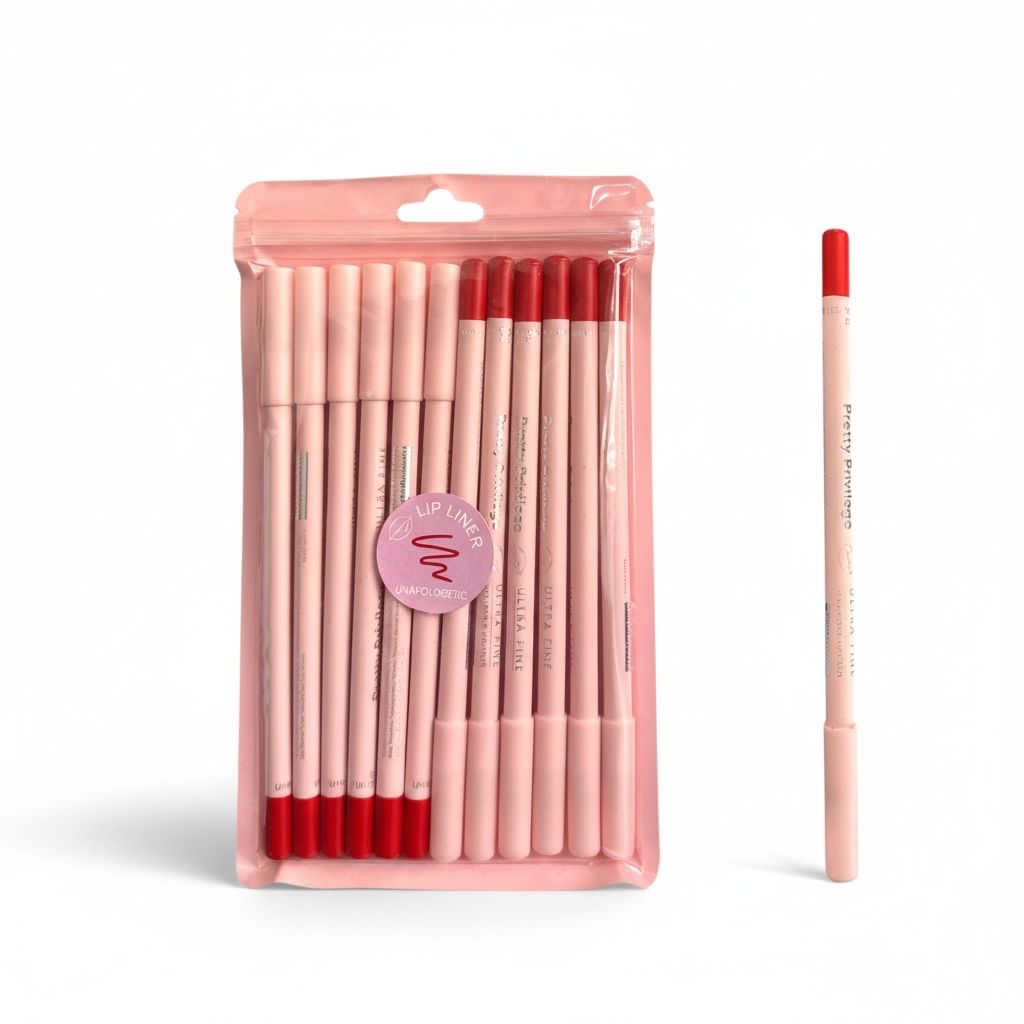 12PCS PACK PRETTY PRIVILEGE LIP LINER #02 UNAPOLOGETIC