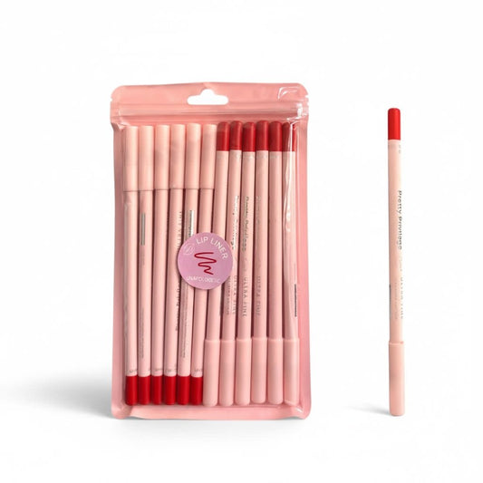 12PCS PACK PRETTY PRIVILEGE LIP LINER #02 UNAPOLOGETIC
