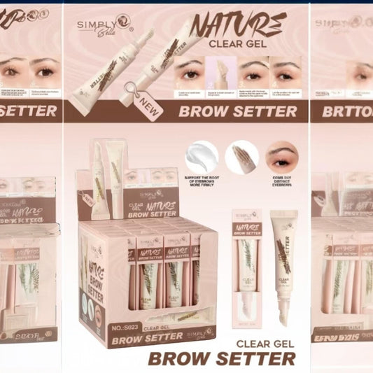 SIMPLY BELLA CLEAR NATURE BROW SETTER 6 PCS PACK#A 13