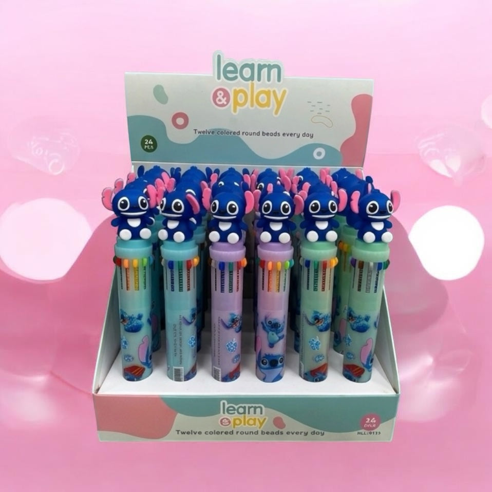 24PCS DISPLAY BLUE GUY MULTI PENS HILL-9112