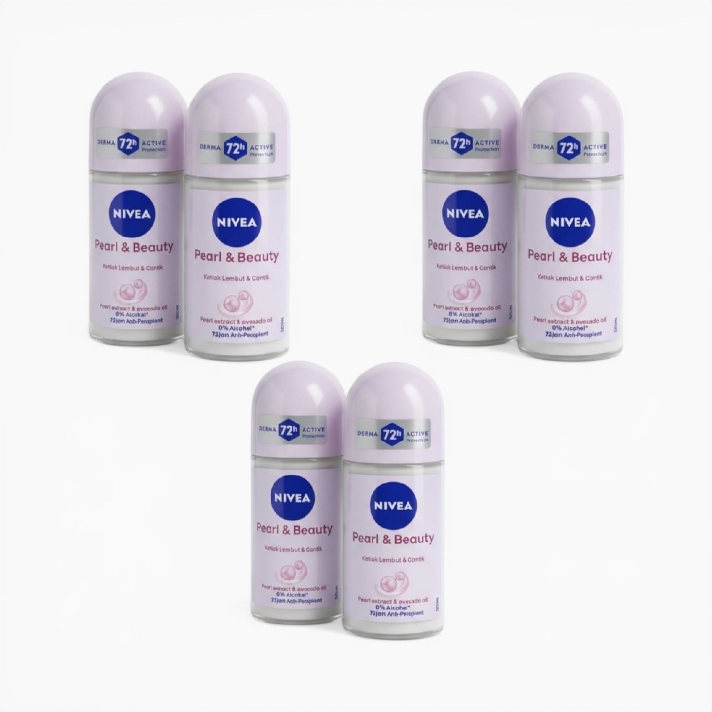 6PCS PACK PEARL & BEAUTY PEARL EXTRACT & AVOCADO OIL DEODORANT 7359