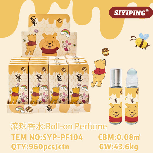 24PCS DISPLAY SIYIPING YELLOW BEAR ROLL ON PERFUME SYP-PF104