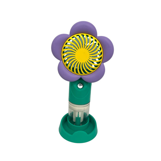 3PCS FASHION FAN PURPLE FLOWER SD-23