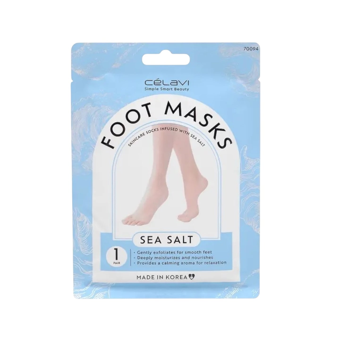 CELAVI SEA SALT FOOT MASK 6PCS PSCK.   #56