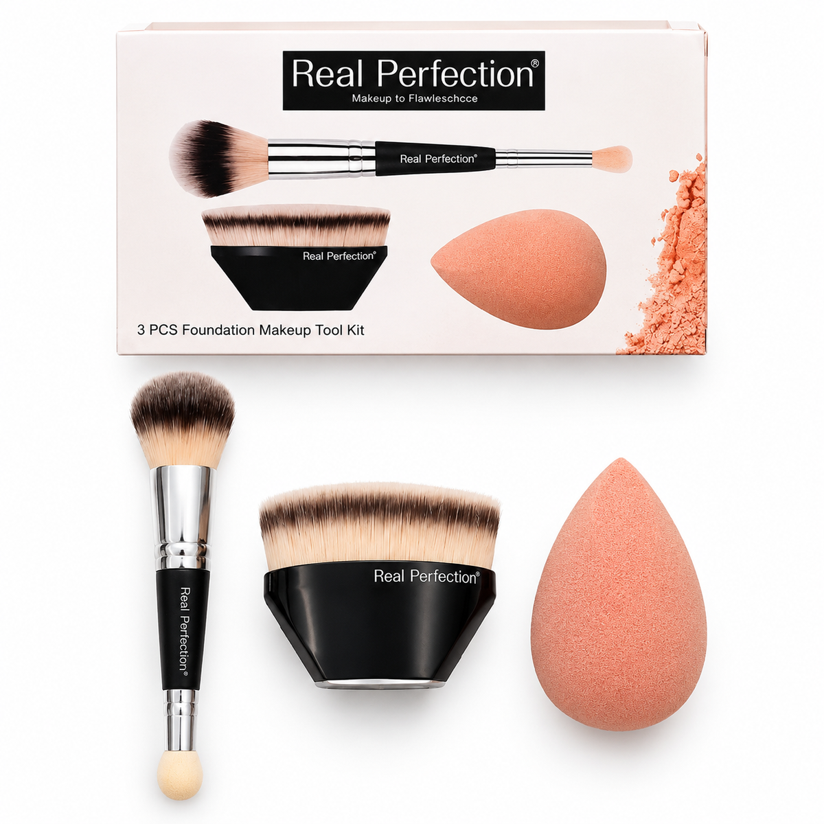 Kit de brochas para base de maquillaje Real Perfection