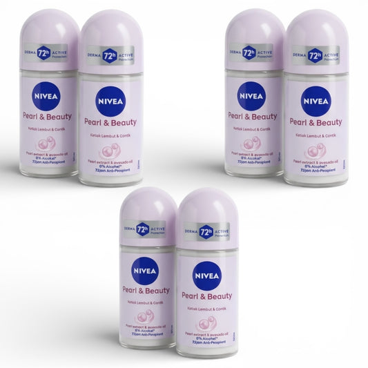 6PCS PACK PEARL & BEAUTY PEARL EXTRACT & AVOCADO OIL DEODORANT 0973