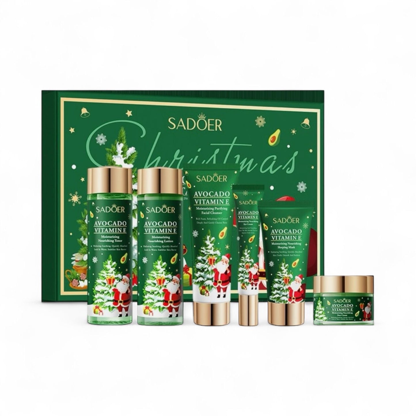 SADOER CHRISTMAS AVOCADO VITAMINA E 6PCS SET SD85122