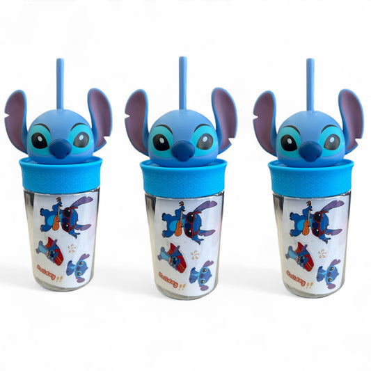 3PCS BLUE GUY CUP WITH 3D HEAD TOPPER