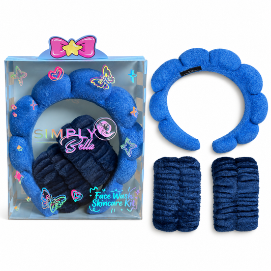 Diadema + muñequeras para spa Simply Bella Blue