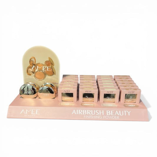 24PCS + 4 FREE TESTER DISPLAY AMEE BEAUTY AIRBRUSH BEAUTY FINISHING POWDER