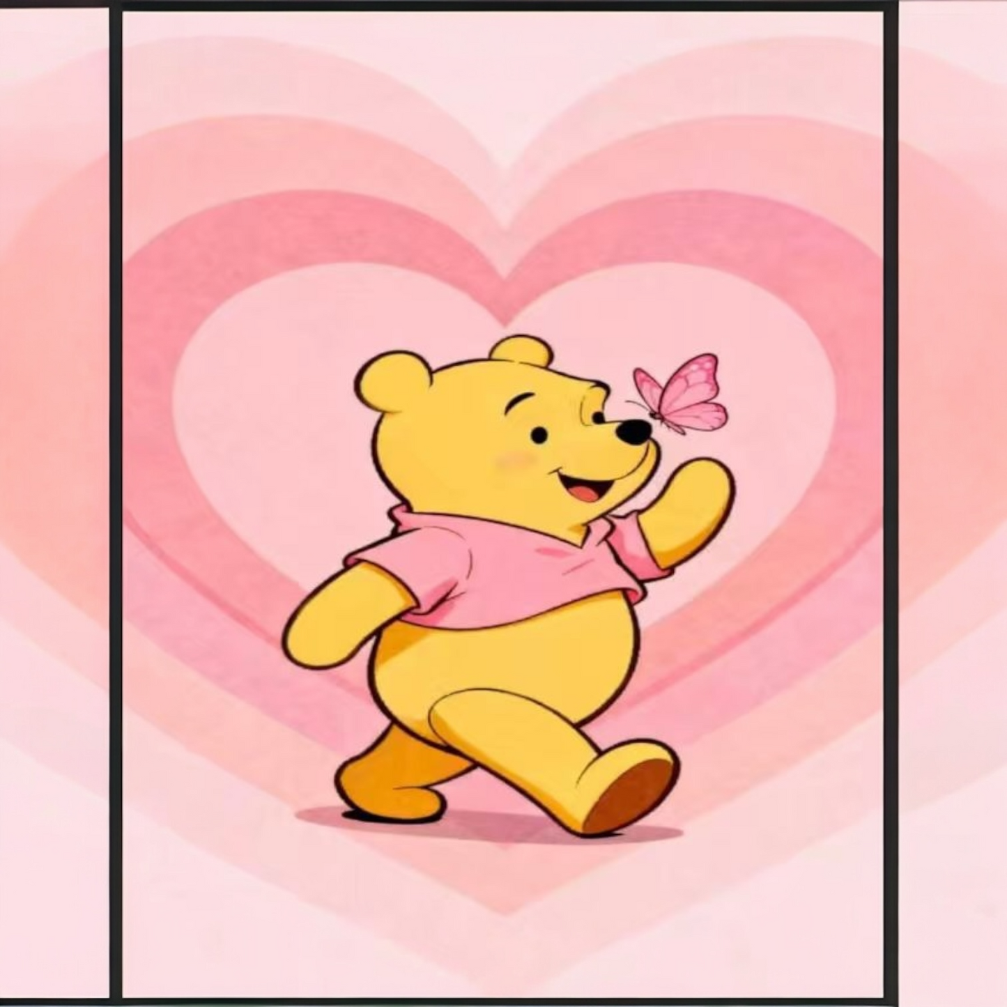 2PCS YELLOW BEAR WITH BUTTERFLY PINK BLANKET