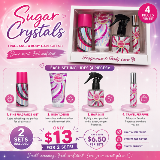 2PCS SET PAMPER ME FRAGANCE SUGAR CRYSTALS  4PCS HOT PINK-01