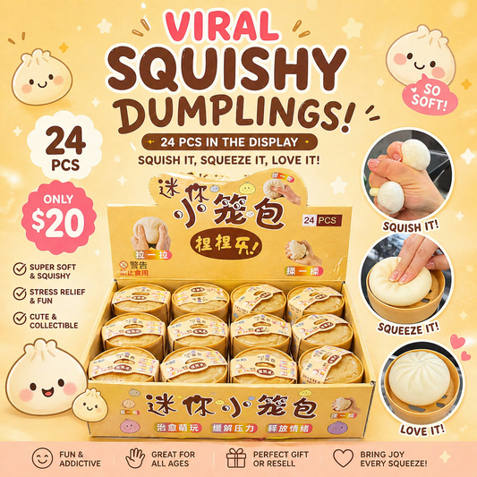 24PCS DISPLAY VIRAL SQUISHY DUMPLINGS