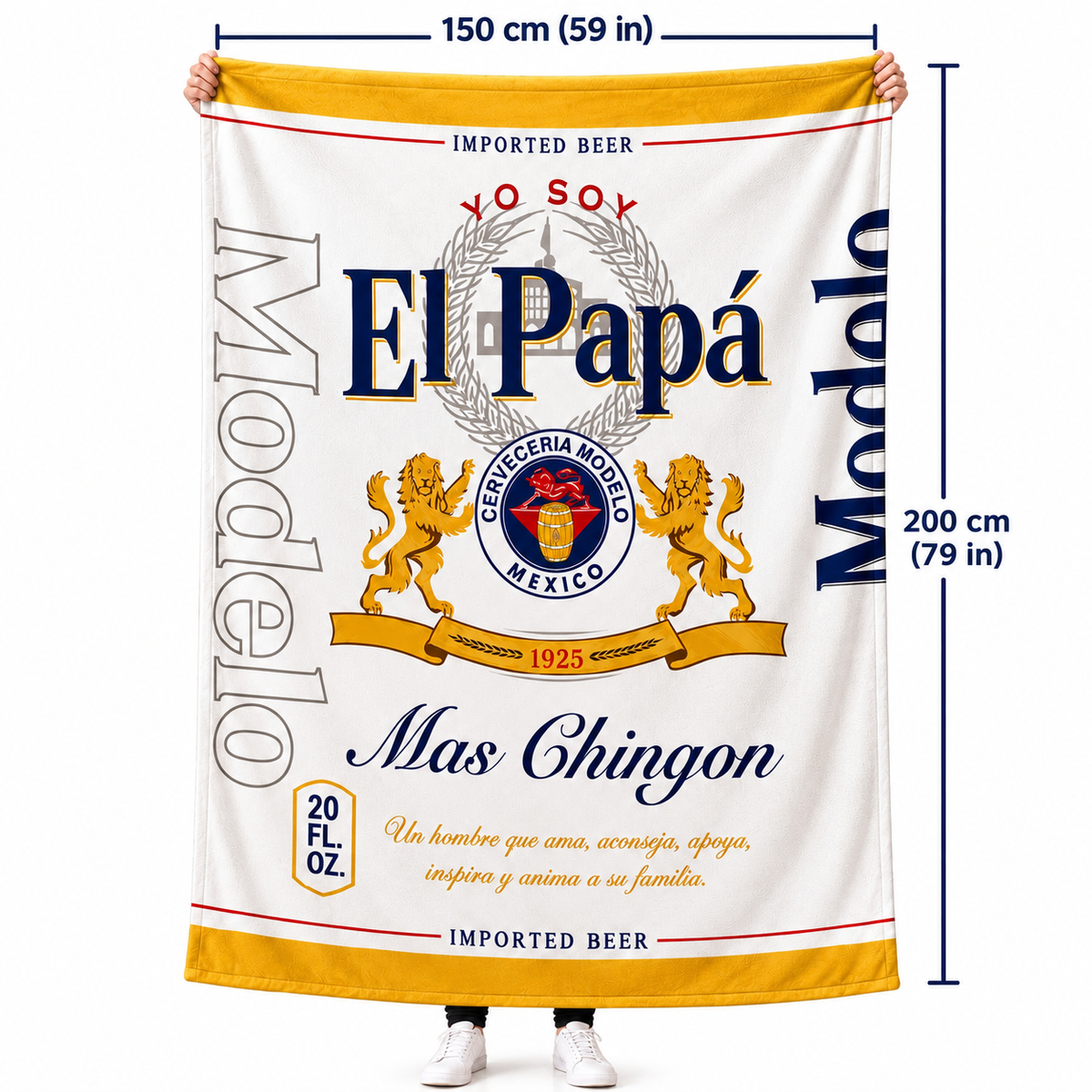 White Papa Beer Modelo Blanket