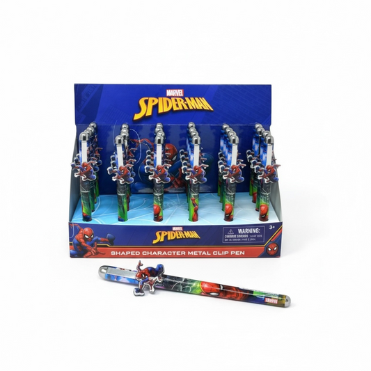 24PCS DISPLAY SPIDERMAN METAL CLIP PENS