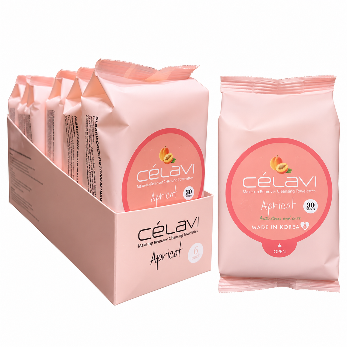 Celavi Makeup Apricot Remover Cleansing Towelettes