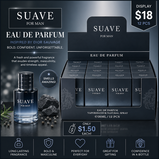 12PCS DISPLAY SUAVE MINI PERFUME EBC3211