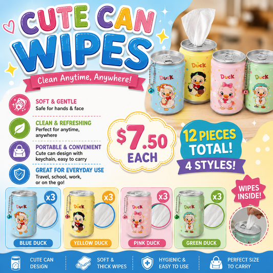 12PCS DISPLAY CUTE CHICKY HAND  WIPES ANV-1540