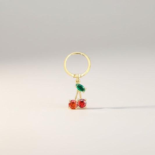 6PCS ORO LAMINADO BLING ADJUSTABLE CHERRY RING JR1064