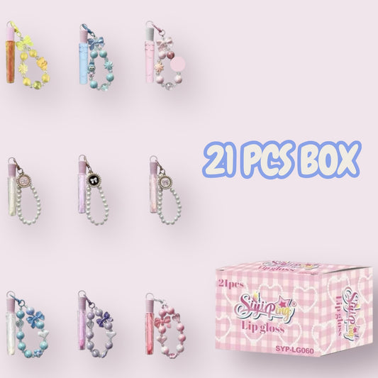 21PCS DISPLAY SIYIPING LIPGLOSS KEYCHAIN SYP-LG060