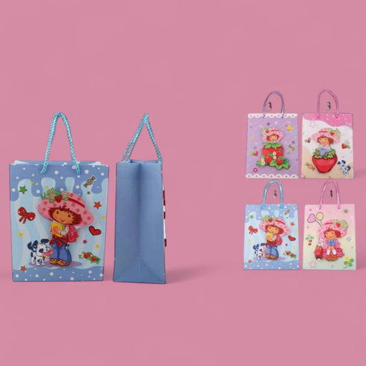 12PCS PRETTY GIRL IN PINK PAPER GIFT BAGS DNV -2956