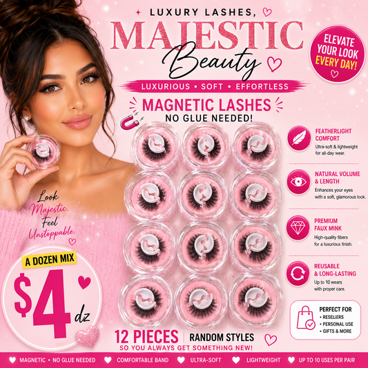 12PCS PACK MIX PRE GLUED  EYELASHES