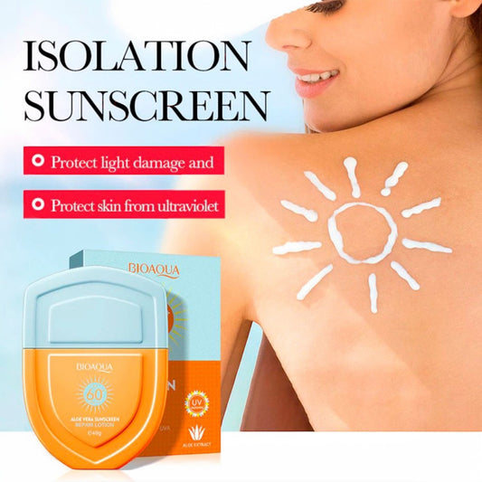 3PCS BIOAQUA ALOE VERA SUN SCREEN REPAIR LOTION HIGH SUN PROTECTION #BQY37381