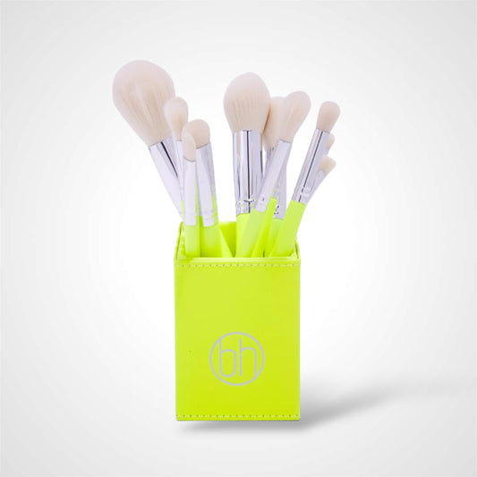 2PCS BH COSMETICS YELLOW NEON 13PCS BRUSH  SET 068