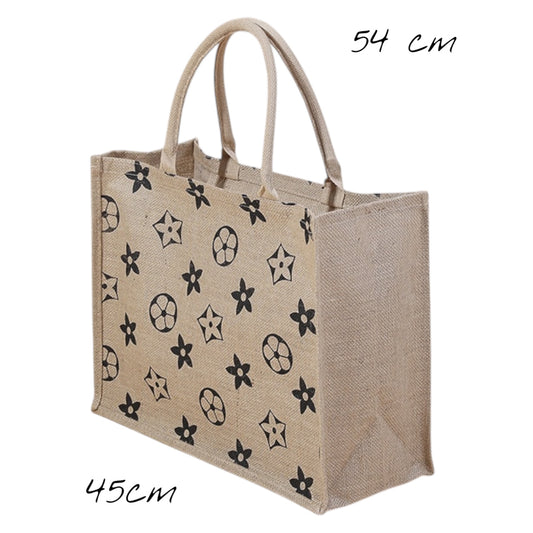 STARS & CIRCLES HEAVY DUTY BEACH TOTE BAG