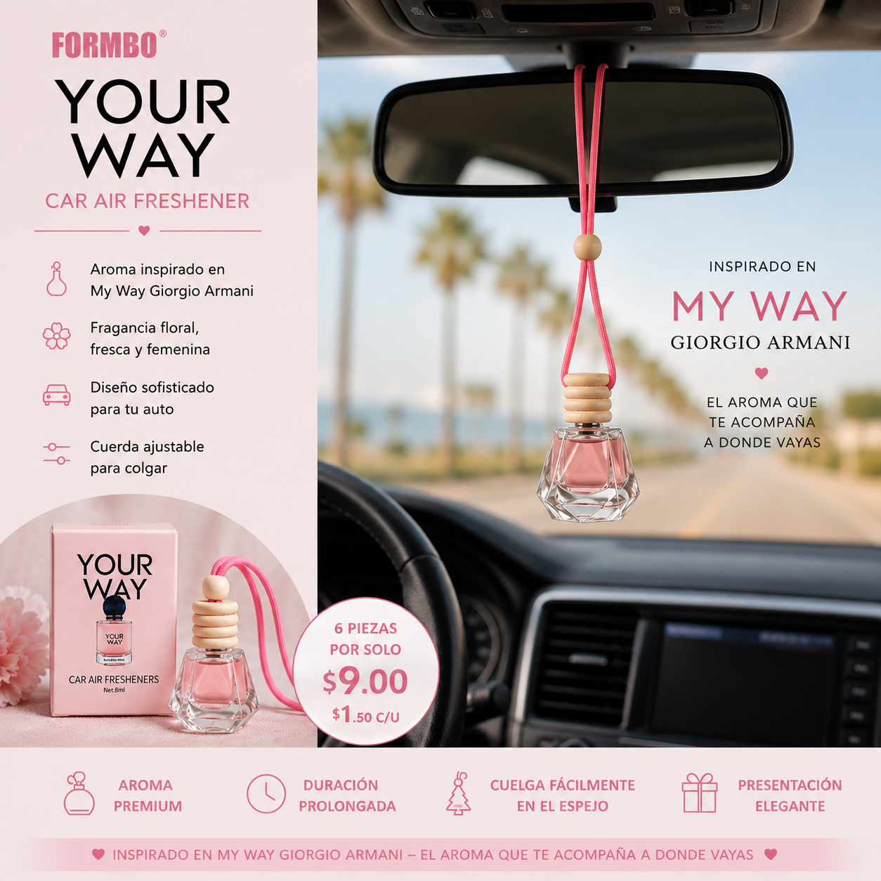 6PCS YOUR WAY CAR AIR FRESHNER FBCZ006-24