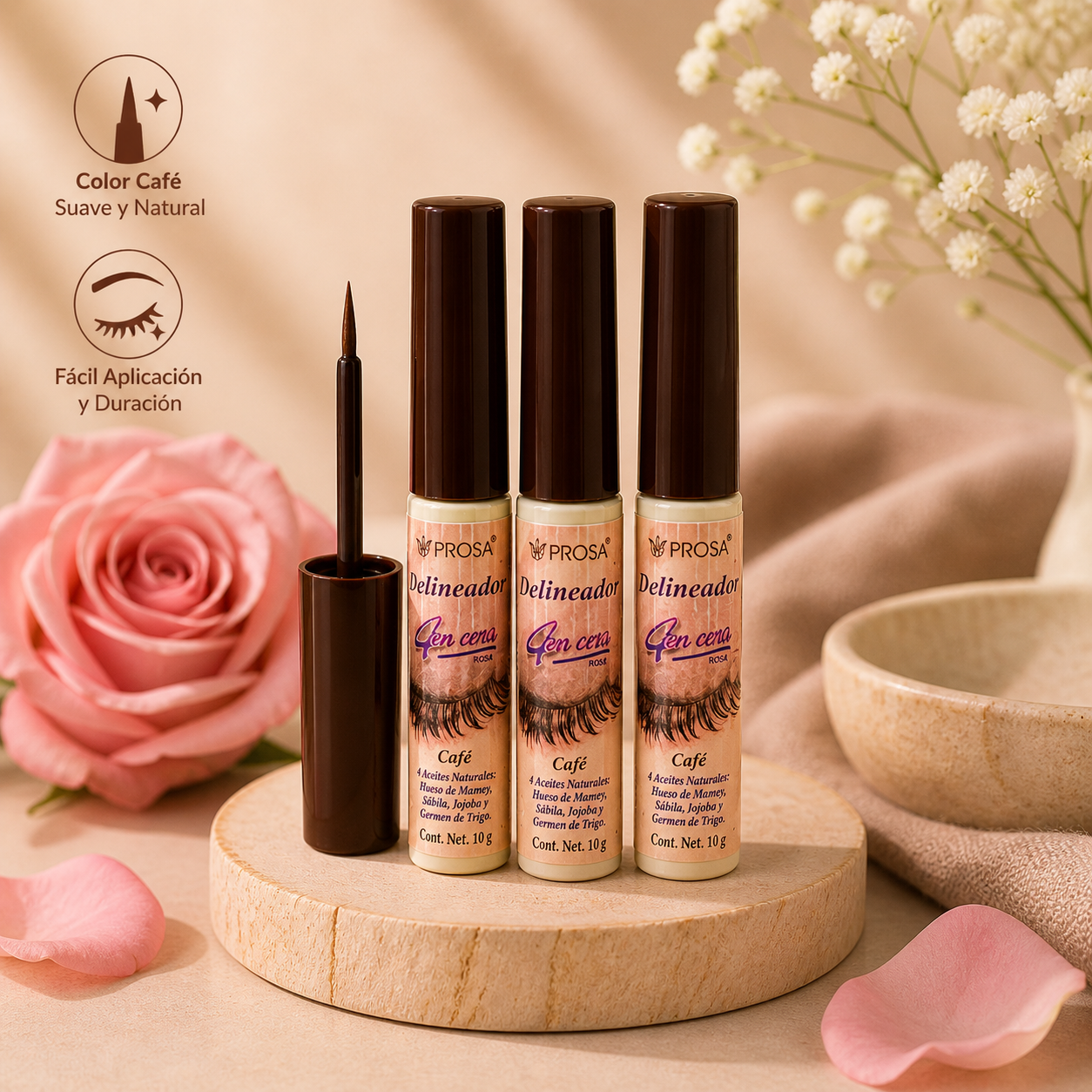 6PCS PROSA BROWN EYELINER 0192