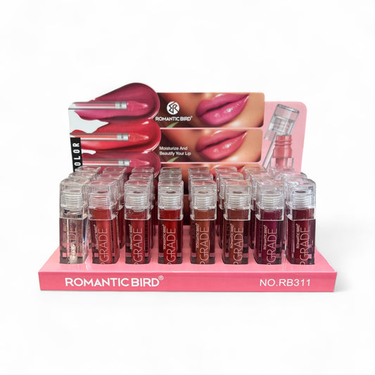 24PCS DISPLAY ROMANTIC BIRD MOISTURIZER LIPGLOSS RB311