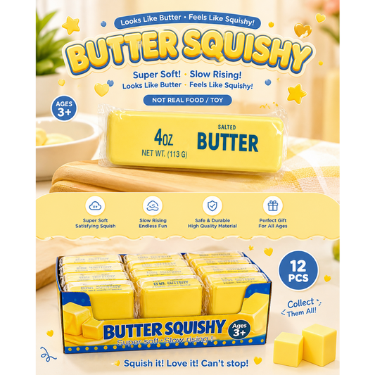 12PCS DISPLAY BUTTER SQUISHY