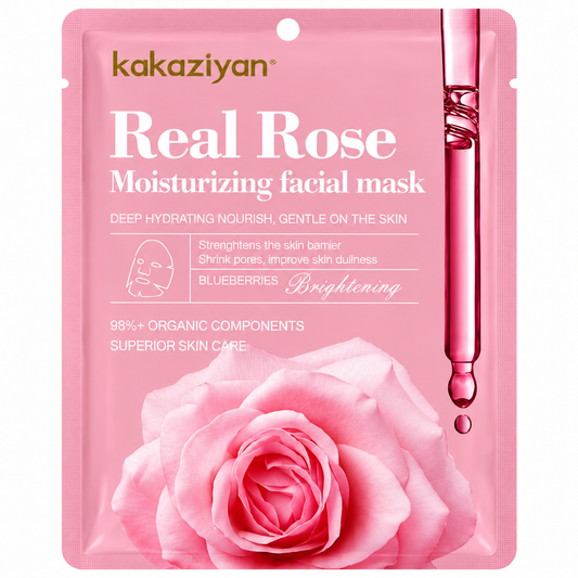 Mascarilla facial Kakaziyan de rosa auténtica