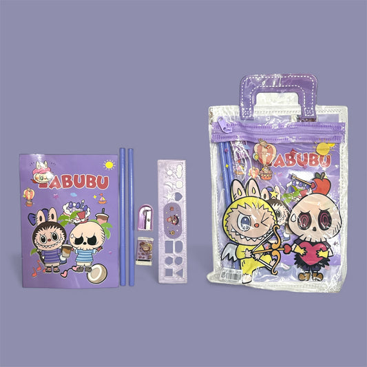 12PCS PACK PURPLE  SCHOOL SUPPLY PURSE 6508